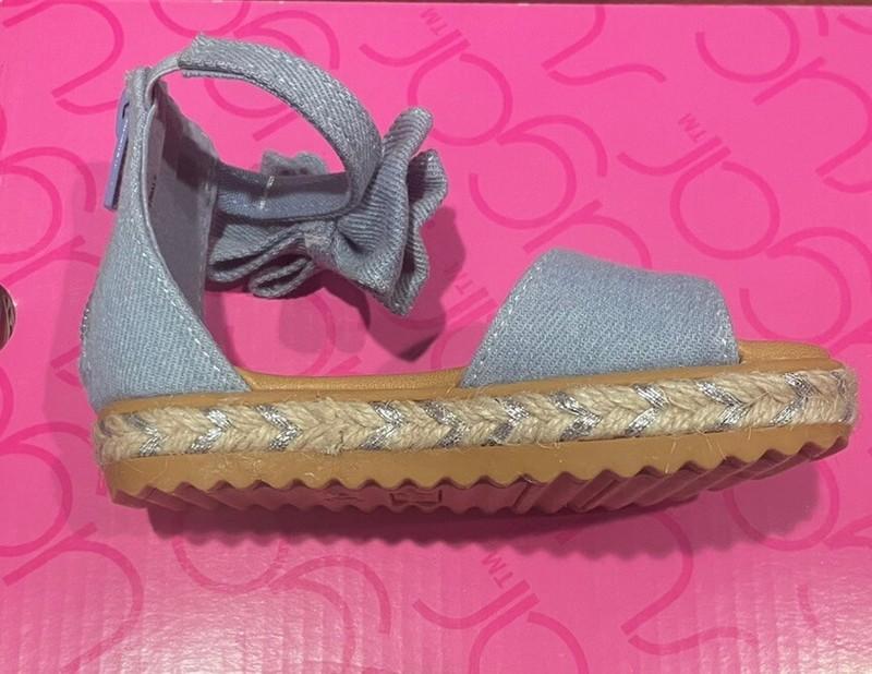Sugar Toddler Bow Espadrille Sandals IRENE T DENIM Size 5 NIB