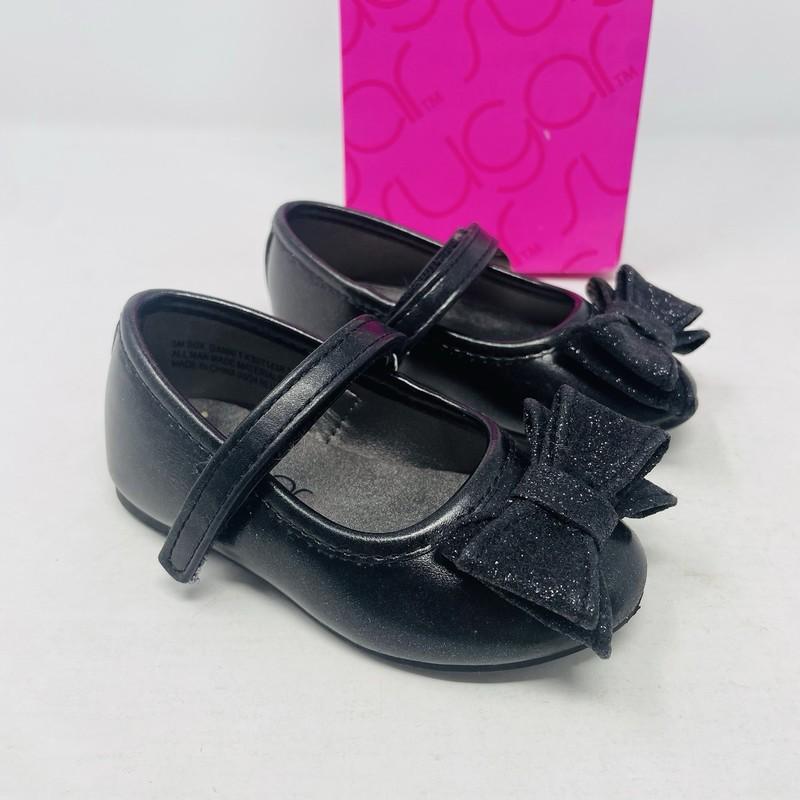 Sugar Toddler Girls Size 5 Danni Ballet Flats Hook And Loop Dress Shoes In Black