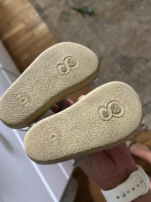 Sun San Hoyway Sea Wees Infant Leather Sandals Size 4 White Buckle