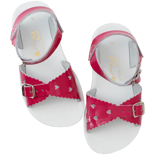 Sun-San Salt Water Sweetheart Shiny Fuchsia Sandals - Big Kids Size 3