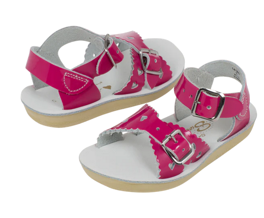 Sun-San Salt Water Sweetheart Shiny Fuchsia Sandals - Big Kids Size 3