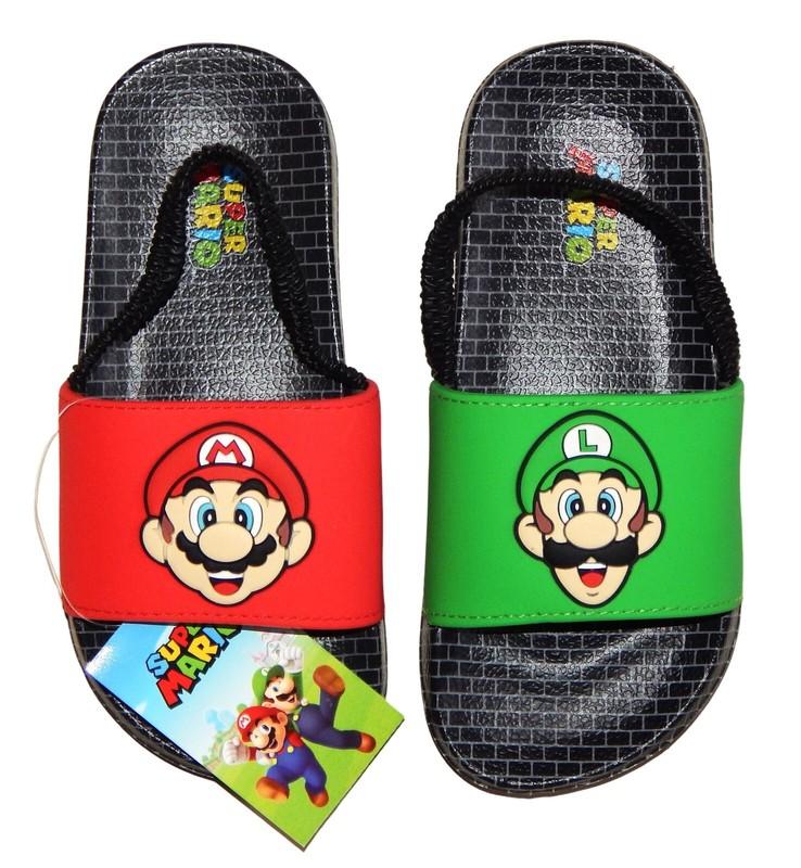SUPER MARIO BROS. & LUIGI Beach Sandals Pool Slides Size 7-8 9-10 or 11-12 NWT