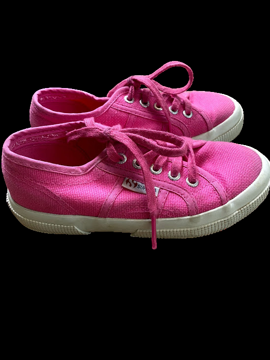 Superga Pink Kids JCOT Classic Low-Top Sneakers Lace Up Shoes Size 11