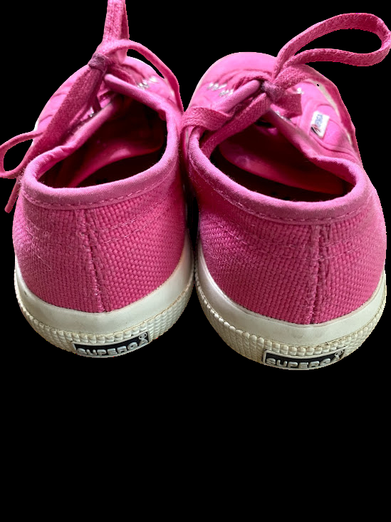 Superga Pink Kids JCOT Classic Low-Top Sneakers Lace Up Shoes Size 11