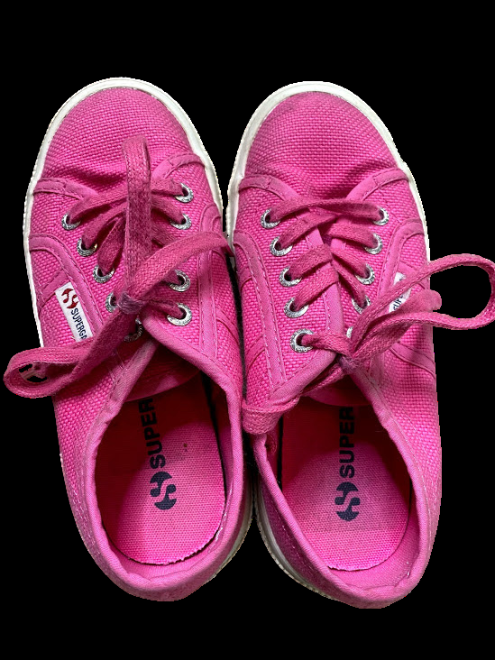 Superga Pink Kids JCOT Classic Low-Top Sneakers Lace Up Shoes Size 11