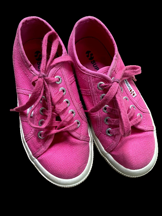 Superga Pink Kids JCOT Classic Low-Top Sneakers Lace Up Shoes Size 11