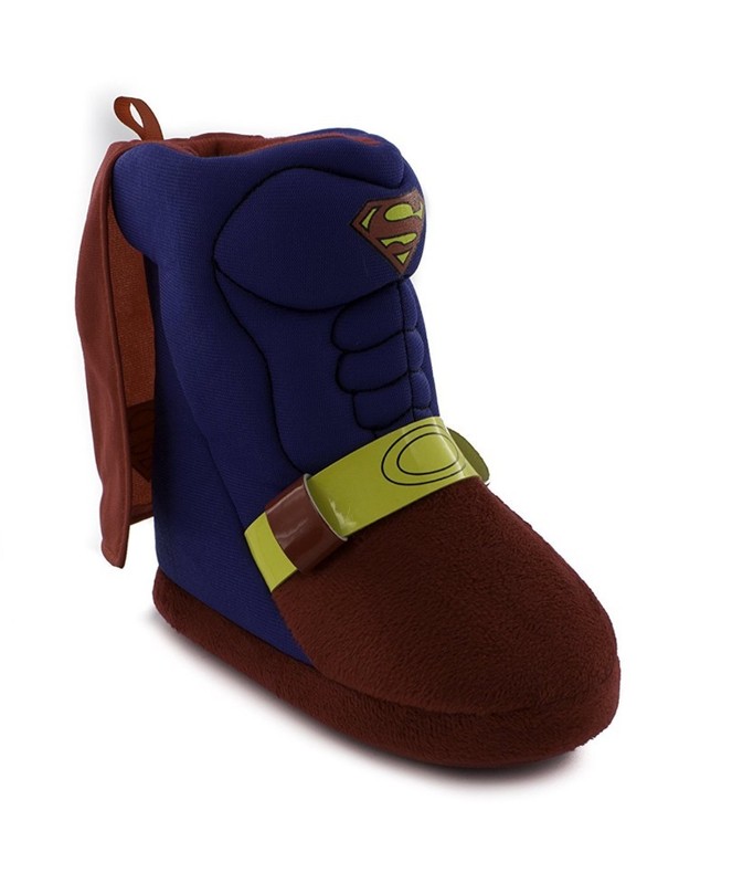 Superman DC Comics Toddler Boy's Red/Blue Boot Slip-On Slipper/Shoe: 5/6-11/12