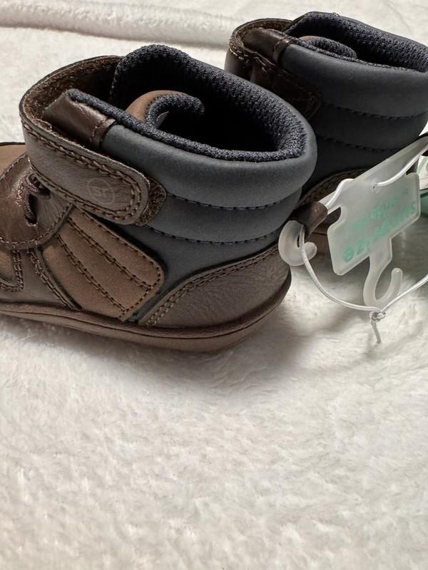 Surprize By Stride Rite Infant "No Tie" Boots Size 4 (Machine Washable) - NEW