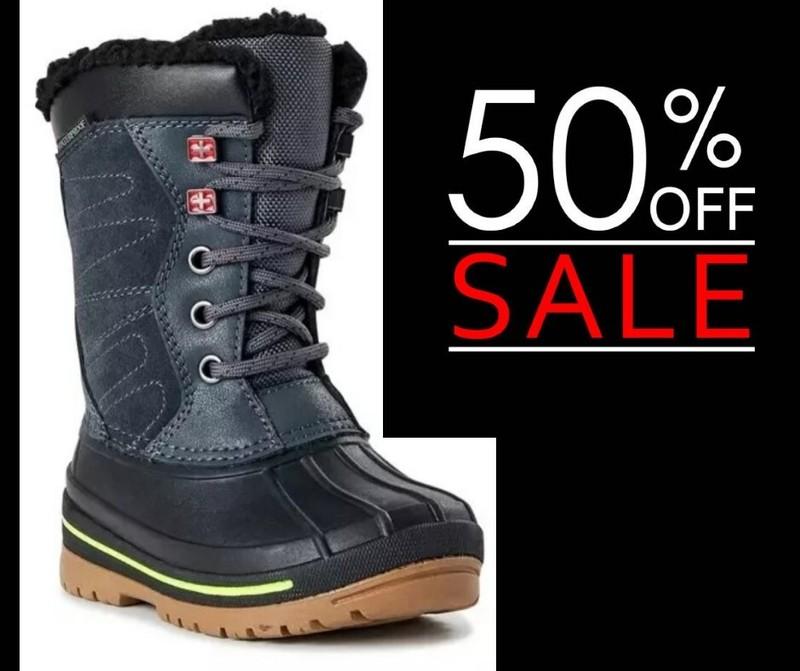 Swiss Tech Toddler Boys SIZE 9 Winter Boots COLOR BLACK NEW