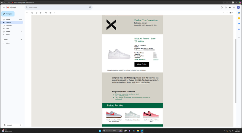 (sz 4-13) Nike Air Force 1 White - With Receipt