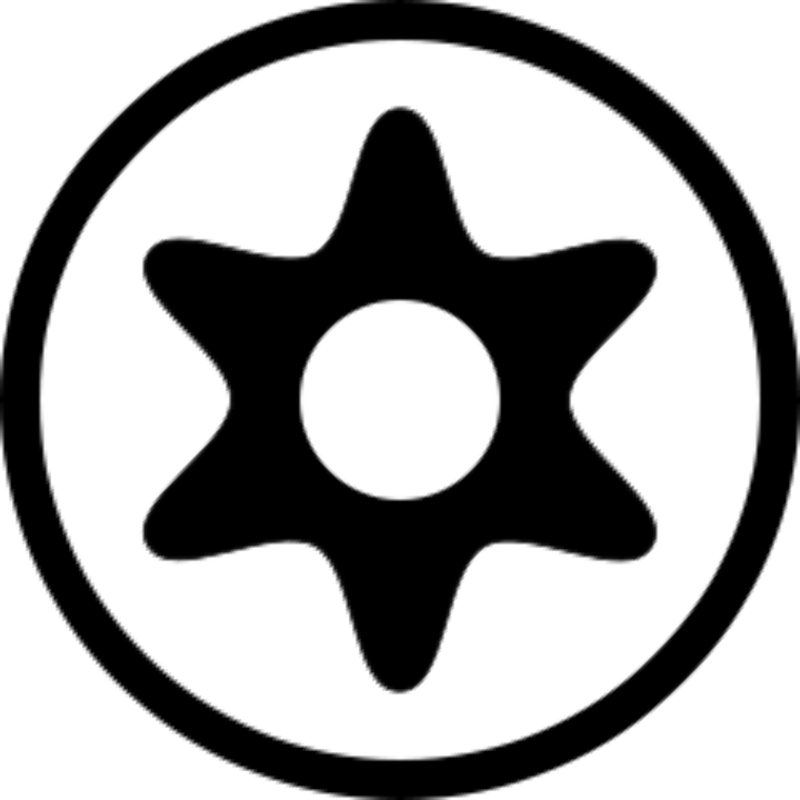 T25 TORX Security Bits S2 Steel 1/4" Hex Shank 1" Length 4 Qty (BCP966)