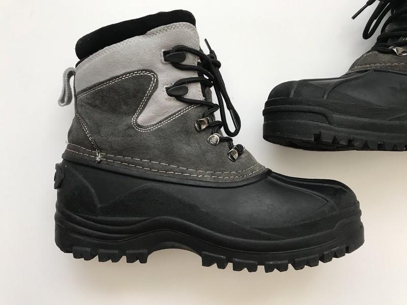 TAMARACK Sport Trek Therma Lite Black Gray Leather Boys Winter Boots 6 M
