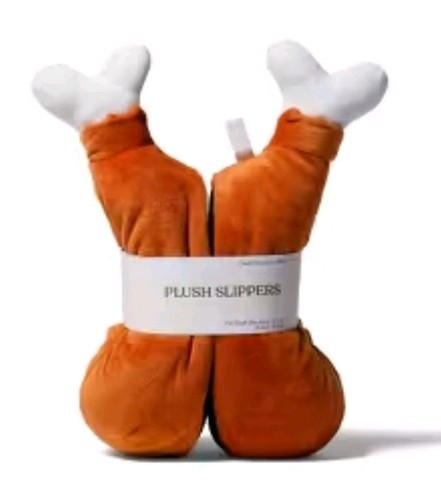 Target Bullseye Playground Novelty Turkey Leg Slippers Adult Size M/L New