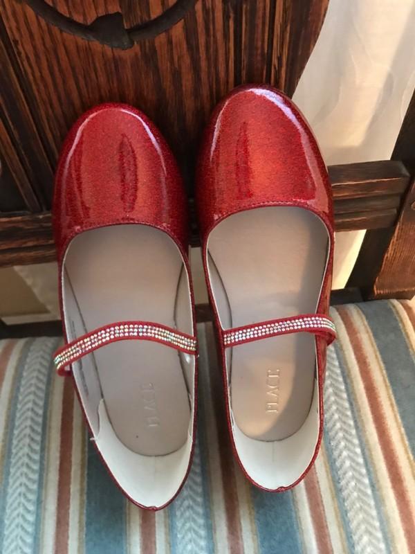 The Children's Place Girl's Glitter red Mary Jane Flat Shoes Red Size 4 Dorothy
