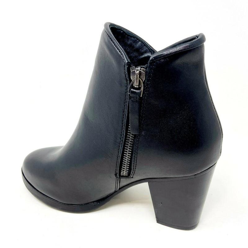 Thursday Boot Co Black Uptown Boots Womens Zipper Leather Bootie