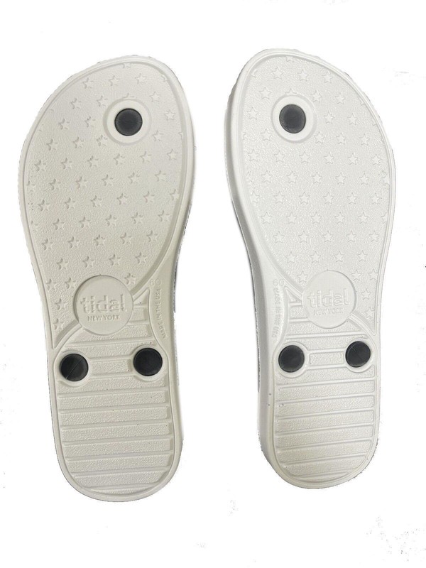 TIDAL New York DELTA GAMA Flip Flops 100% AMERICAN MADE Blue WHITE