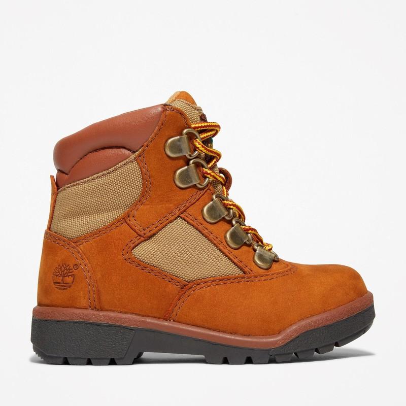 Timberland 6-Inch Leather and Fabric Field Boot (Toddler/Little Kid/Big