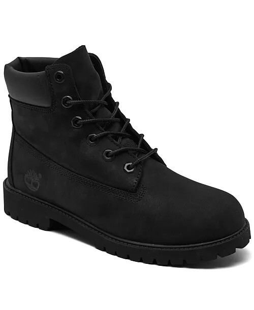 Timberland 6 Inch Premium Boots 12907 Black SUEDE BOYS GRADE SCHOOL JUNIOR NEW