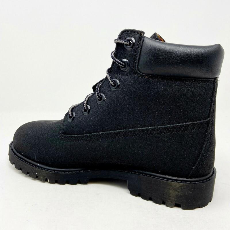 Timberland 6 Inch Waterproof Triple Black Kids Youth Outdoor Boots 34975