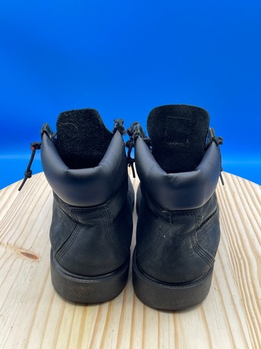 Timberland 6†Classic Combat Boot Junior Boy Sz 5.5 Black Leather Lace Up
