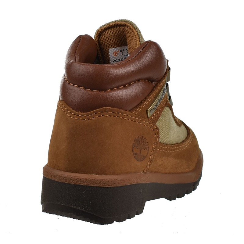 Timberland Baby Toddlers Leather And Fabric Field Boots Sundance Nubuck 40829