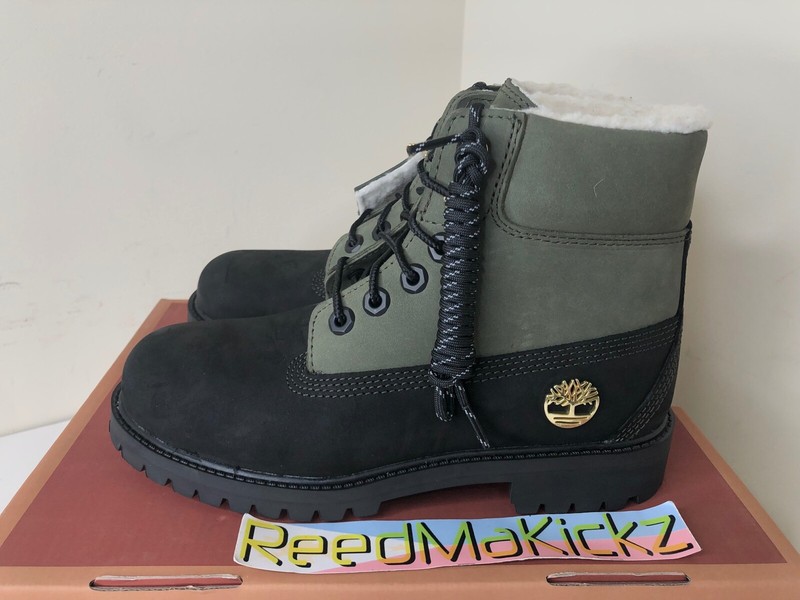 Timberland Boots 6 inch Green Black TB0A1NJF001 SIZE 7 Youth 8.5 Women