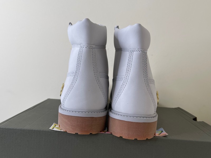 Timberland Boots 6 Inch Premium Light Grey Nubuck GS Youth Junior TB0A43B2 M29