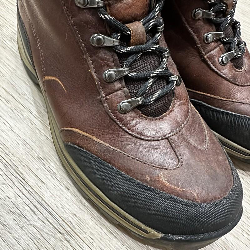 Timberland Boots Boy's Size 4 5 Brown Leather Waterproof Hiking Trail Boots