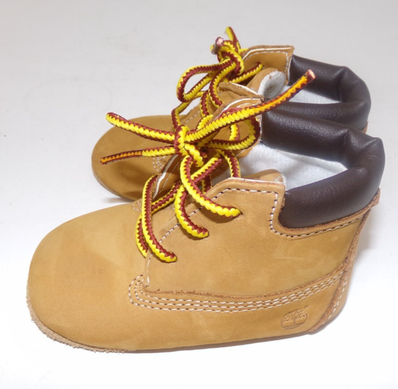 Timberland Boots-Infant Crib Ankle Booties-Wheat Nubuck Leather-U.S. Size 2 EUC