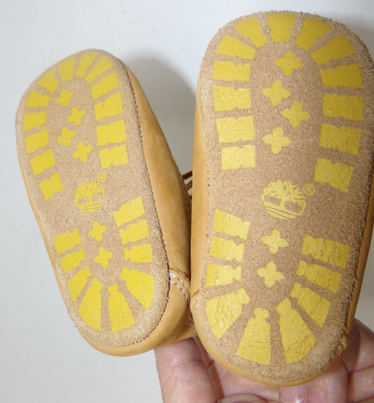Timberland Boots-Infant Crib Ankle Booties-Wheat Nubuck Leather-U.S. Size 2 EUC