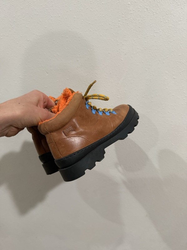 Timberland Boots Toddler Boys 13 31 Tan Leather Hiking Lace Up Winter Shoes