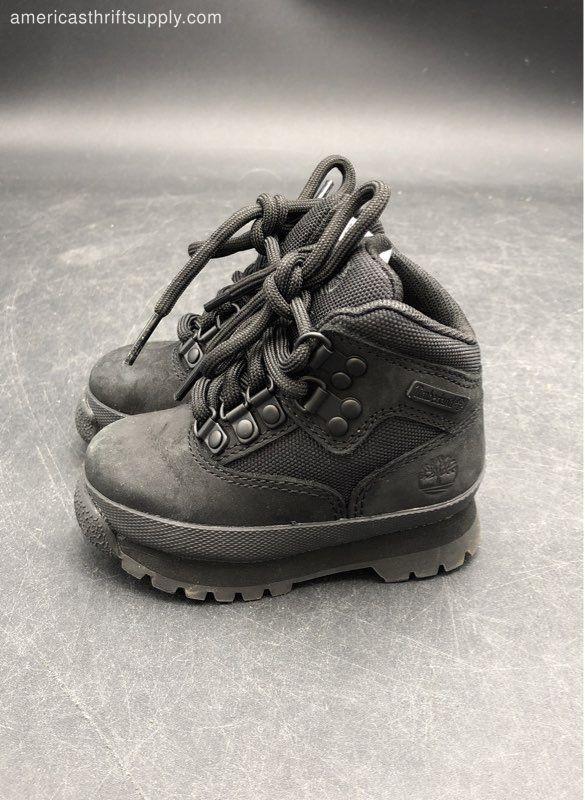 Timberland Boys Black Combat Boots - Size 4.5