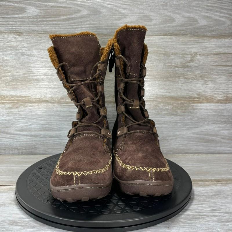 Timberland Girl's Oslo Express Brown Leather Winter Boots Size 6.5
