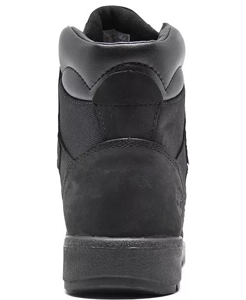 Timberland KIDS FIELD BOOT HIGH 6’ Premium BOOTS Black Nubuck Junior BOYS GIRLS