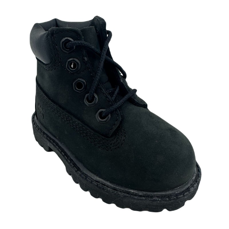 Timberland Premium 6 Inch Waterproof Black Nubuck Toddler Outdoor Boots 12807