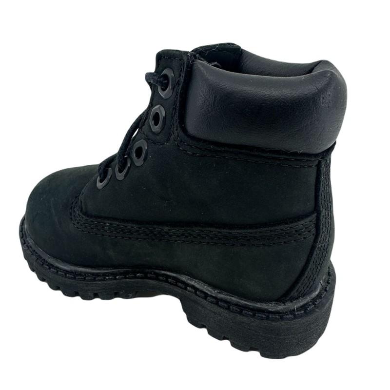 Timberland Premium 6 Inch Waterproof Black Nubuck Toddler Outdoor Boots 12807