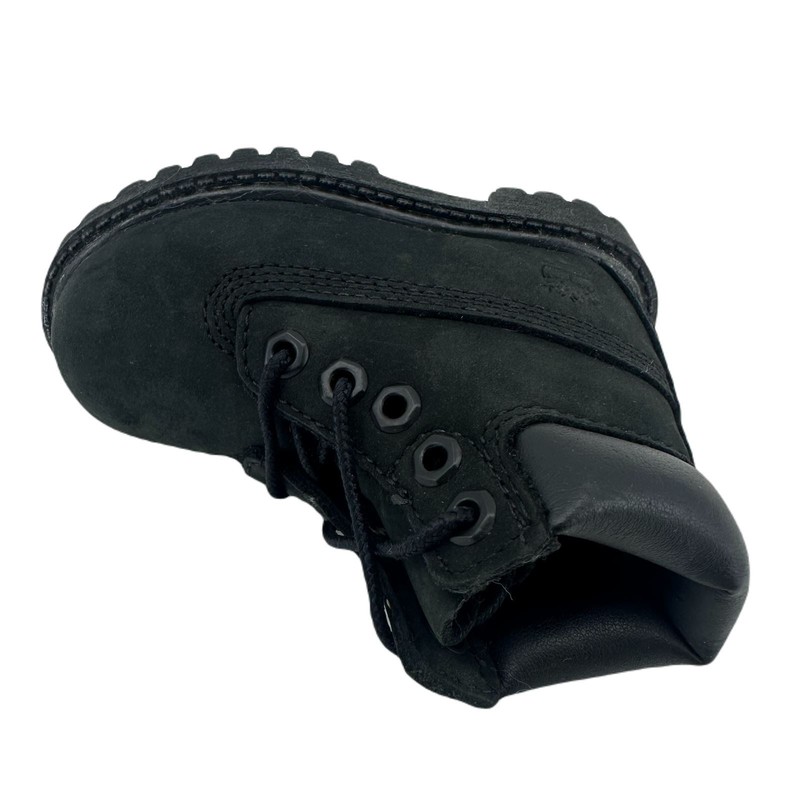 Timberland Premium 6 Inch Waterproof Black Nubuck Toddler Outdoor Boots 12807