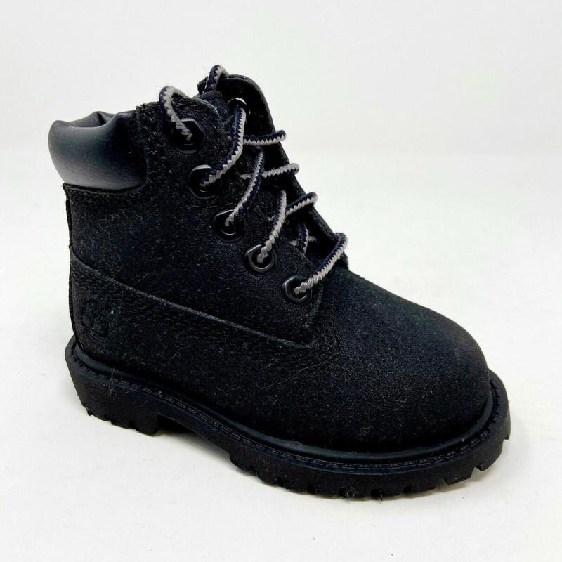 Timberland Premium 6 Inch Waterproof Black Toddler Size 4 Boots 34875