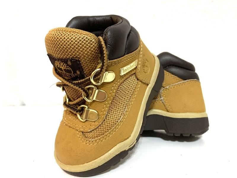 Timberland Toddler's Field Boots Tan Brown Size 5 Leather/nylon/Suede Unisex
