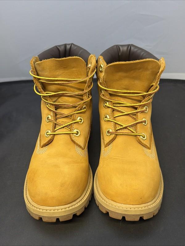 Timberland Wheat Nubuck Premium Waterproof Boots 12909 Youth Boys Size 4
