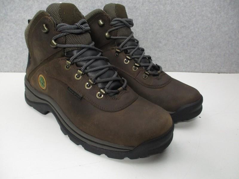Timberland White Ledge Mid Hiker Waterproof Brown Leather Boots Mens Sz 10.5