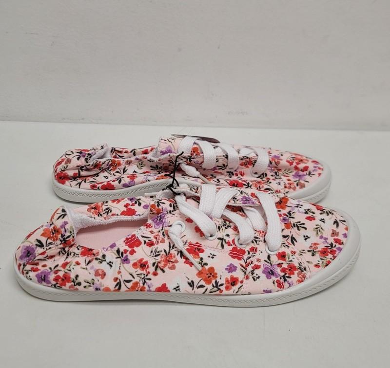 Time & Tru Women's Casual Scrunch Back Sneaker Shoe - FLORAL ☆CHOOSE SIZE☆