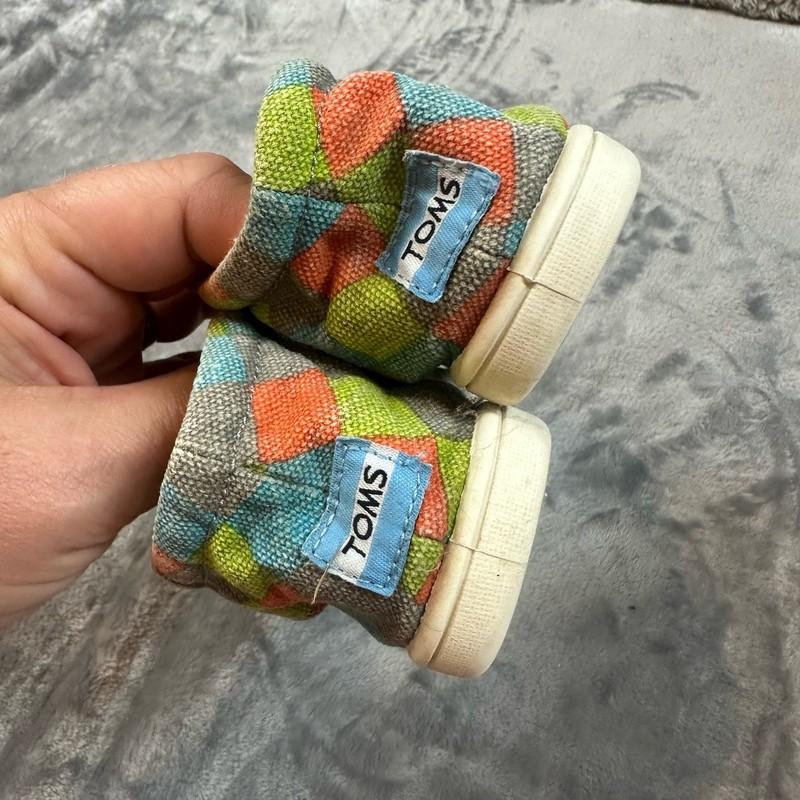 Tiny Toms Gray High Top Slip On Sneakers Shoes Toddler Baby Boys 6 T6