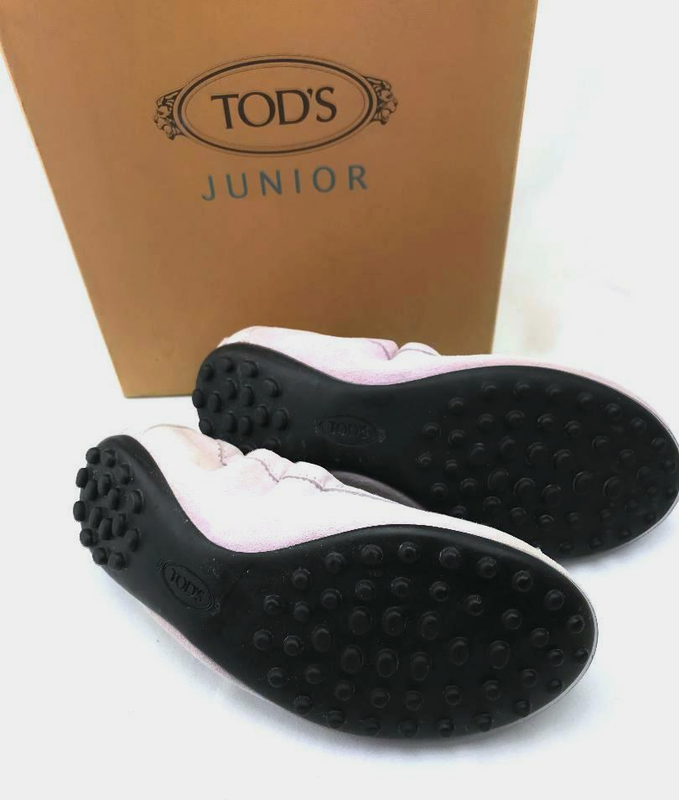 TOD'S Girls Suede Ballet Flats In Light Lavender US SZ 12 - BRAND NEW In BOX
