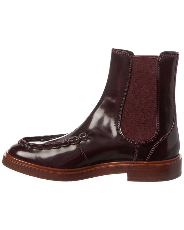 Tod’S Logo Leather Bootie Women's