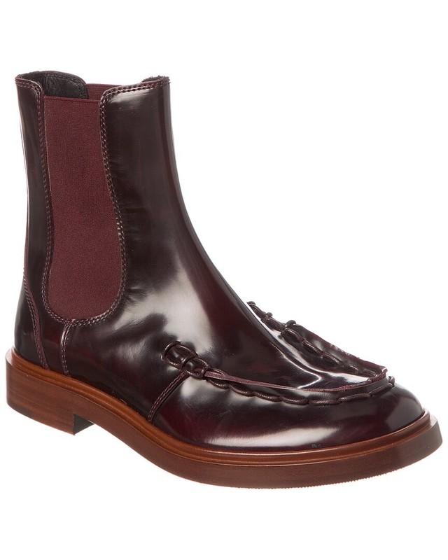 Tod’S Logo Leather Bootie Women's