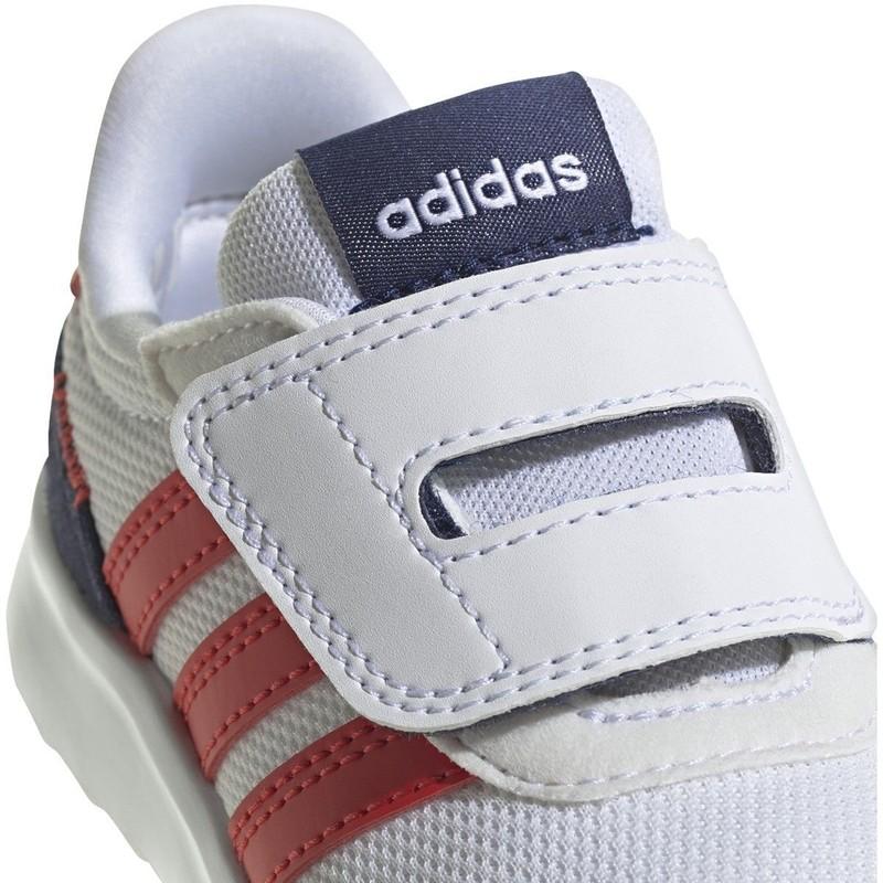 Toddler Adidas Run 70S ACI Hook & Loop GW0326 White Red Blue 100% Authentic New