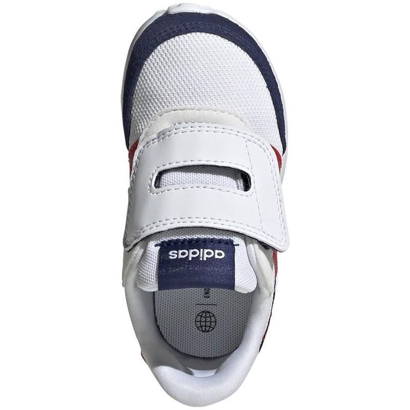 Toddler Adidas Run 70S ACI Hook & Loop GW0326 White Red Blue 100% Authentic New