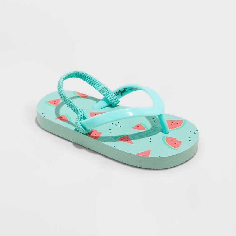 Toddler Adrian Watermelon Slip-On Flip Flop Sandals - Cat & Jack™ Mint Green M