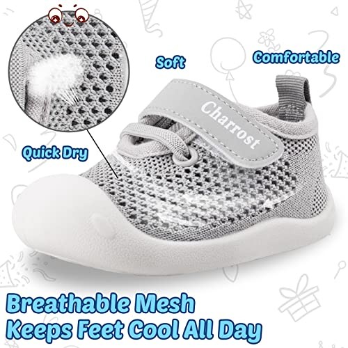 Toddler Baby Girl Boy First Walking Shoes Checkered Sneakers 7 Toddler 4 Grey